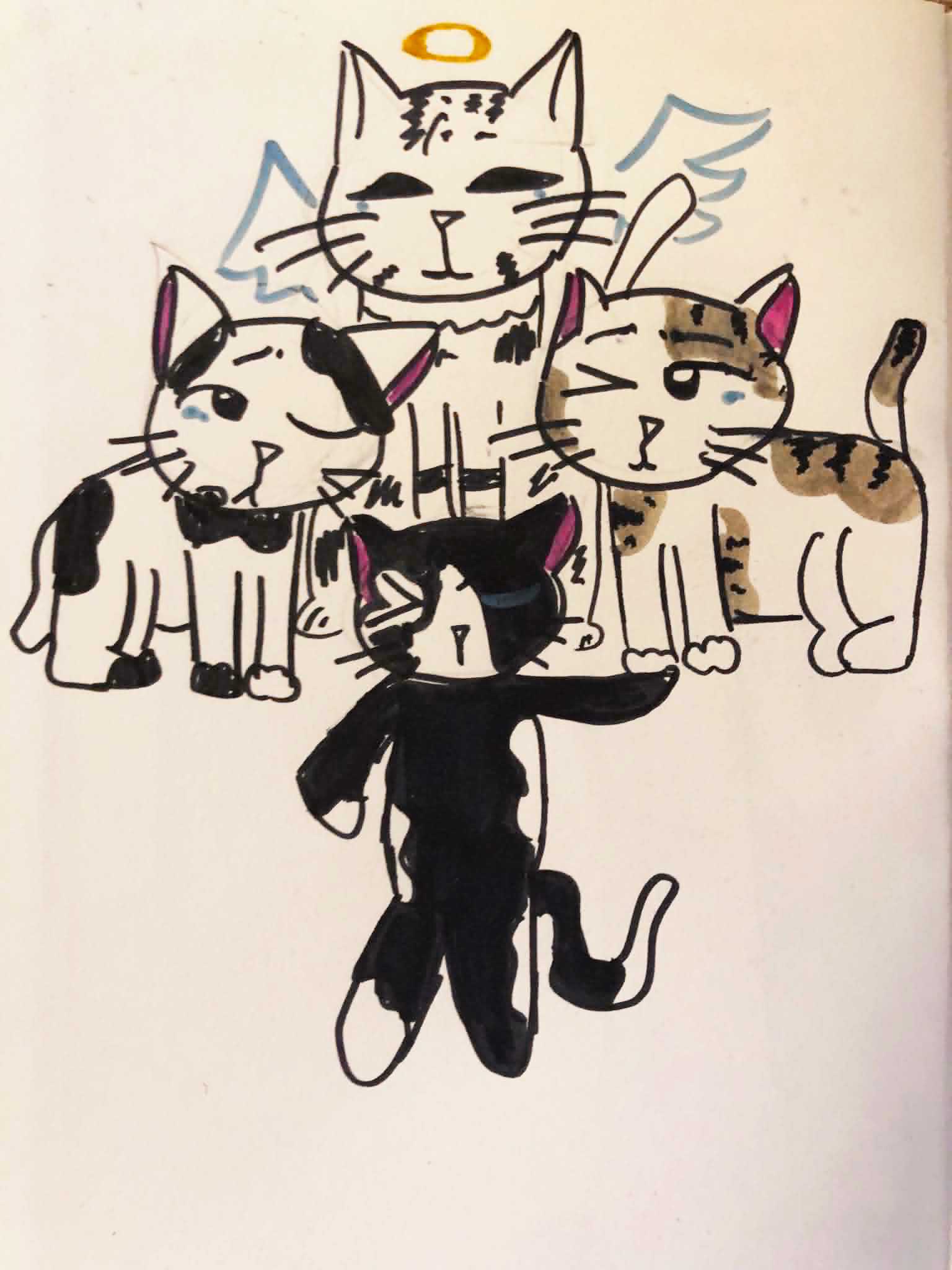 Gommina e i suoi amici: un disegno che racconta amore, perdita e ricordi eterni Un ritratto pieno di affetto e significato